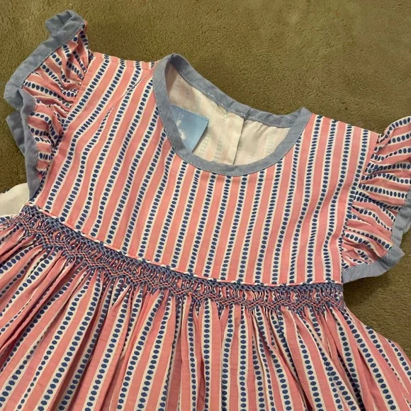 Boutique brand, Bella Bliss, red, white, & blue dress w/ ruffle sleeves.EUC.Sz5.